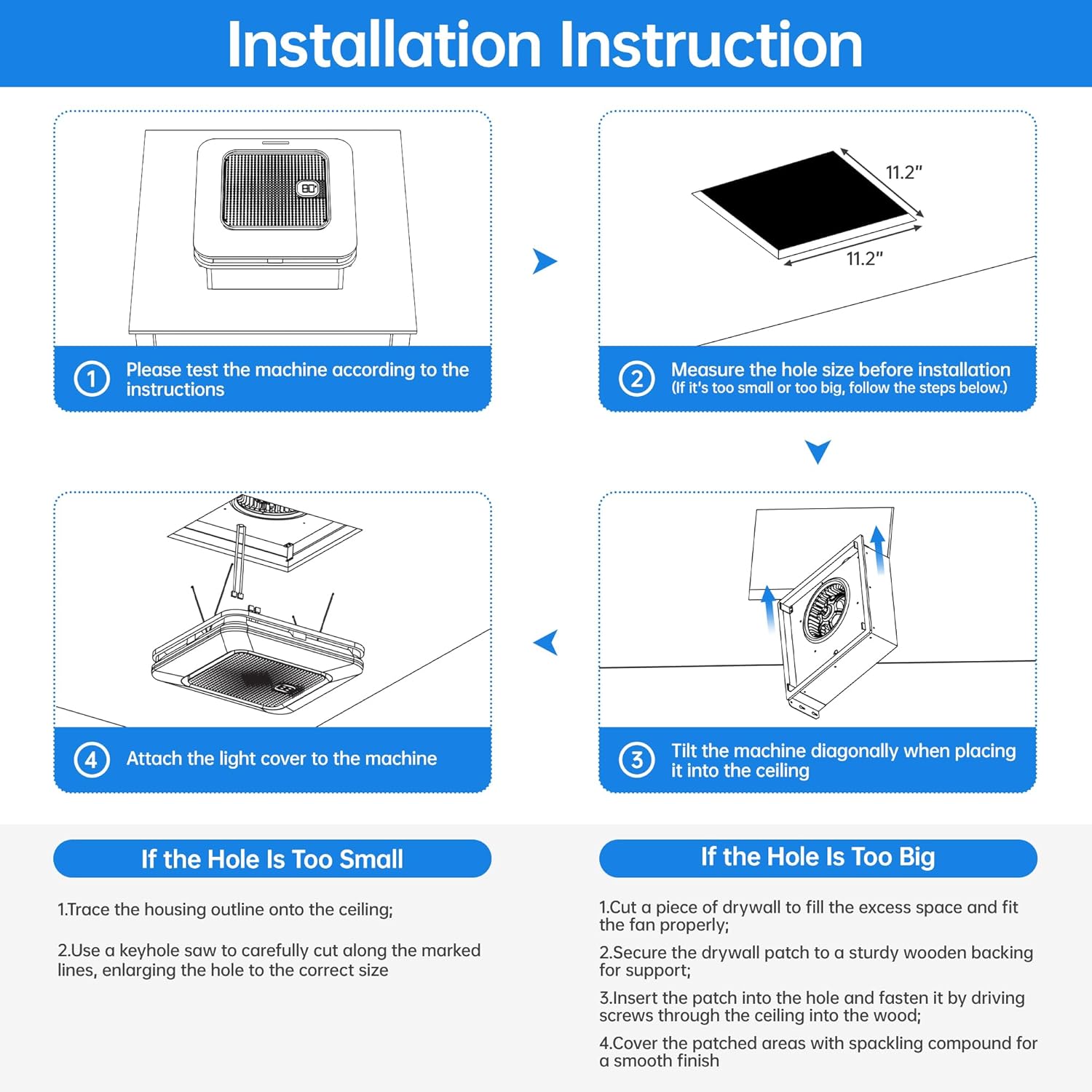 Bathroom Exhaust Fan with Bluetooth Speaker, 230 CFM 1.0 Sone Bathroom Exhaust Fan with Light, 3 Dynamic Light, 7 LED Color, 3 Color Temperatures, Nightlight,Remote, Easy Install (White)