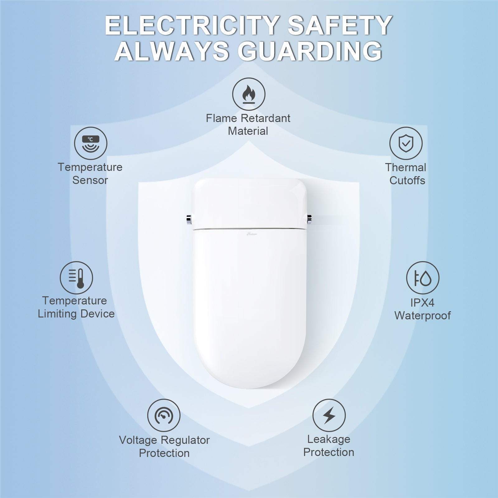 Smart Toilet, Tankless Toilet with Bidet Built In, Auto Open/Close Lid, ADA Comfort Height, Auto Flush, Bidet Toilet with Elongated Heated Seat, Warm Water, Dryer, Digital Display,Night Light
