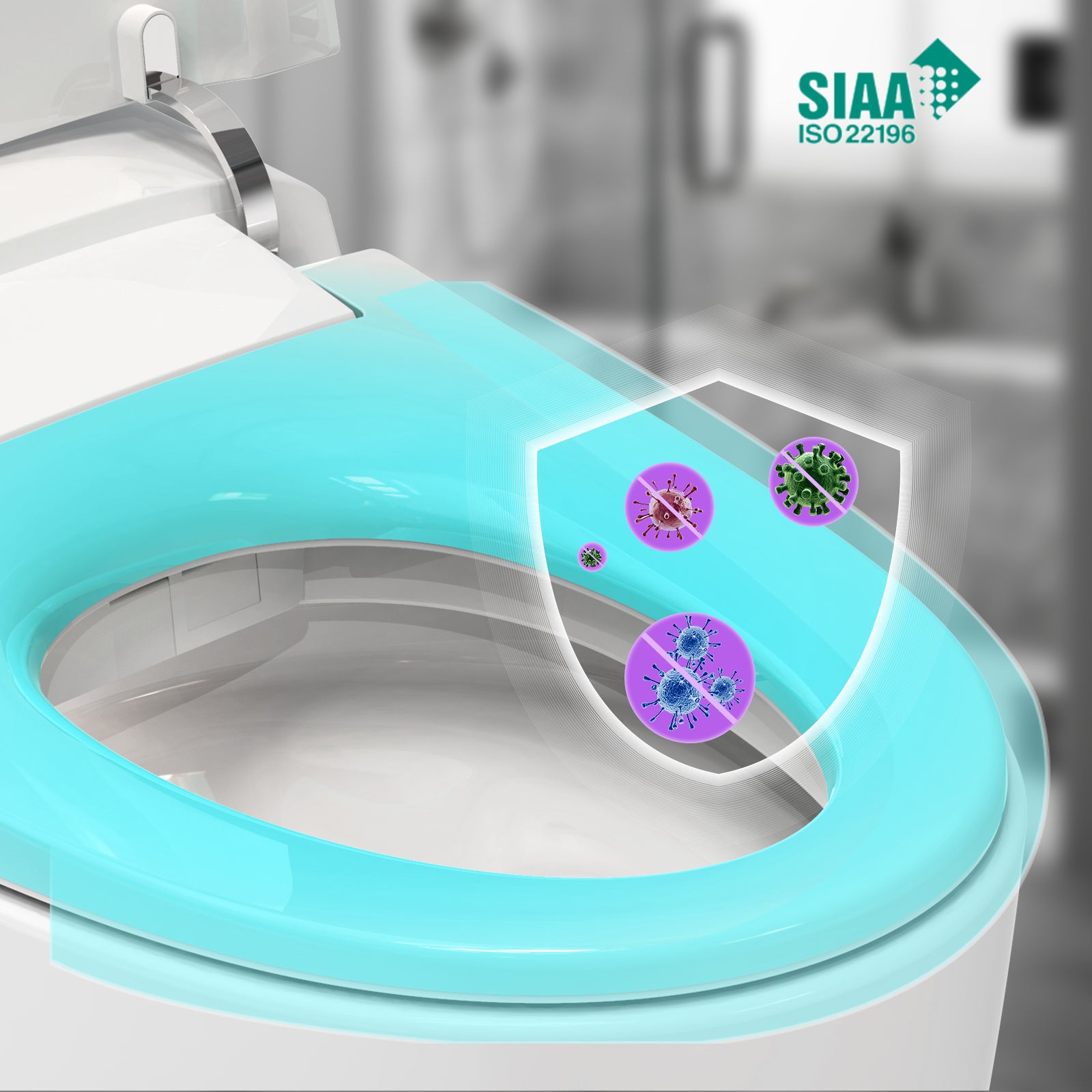Smart Toilet with Bidet Built in, Built in Tank with Powerful Flush, Auto Open/Close Lid, Foot Sensor Operation, Intelligent Induction Heat Seat, Smart Bidet Toilet with Instant Warm Water