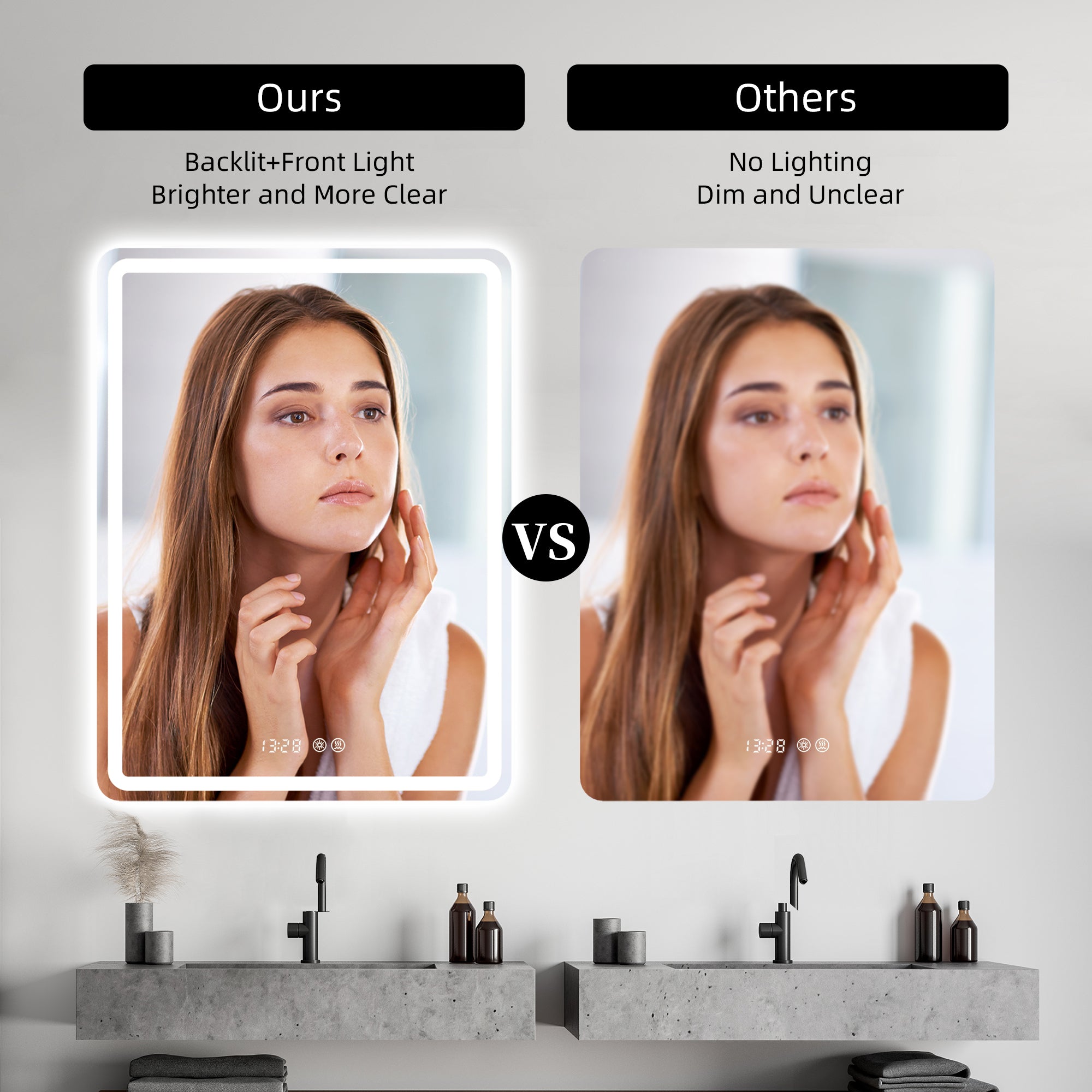 Hawkrown Rectangular  Smart Mirror 01