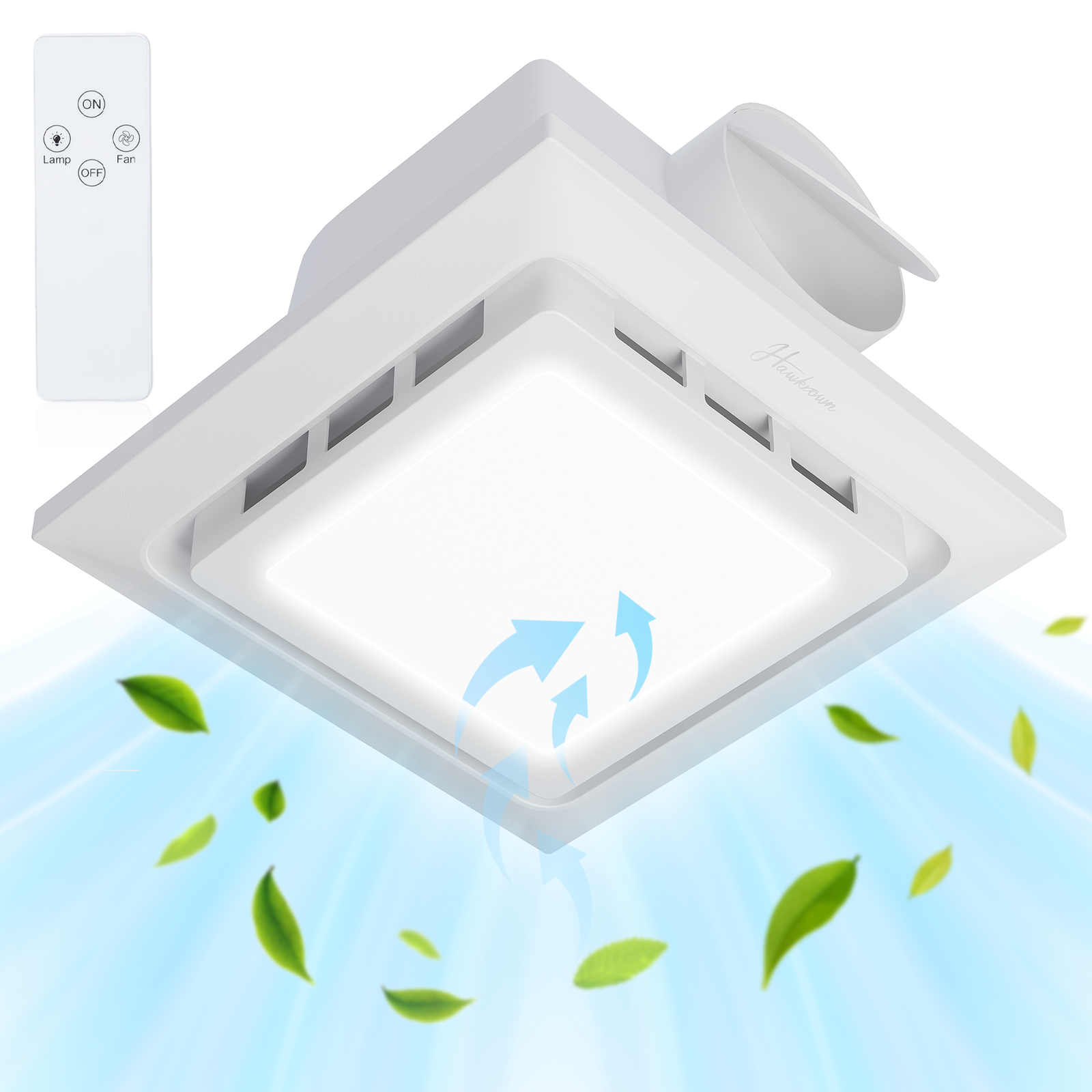 2-in-1 Bathroom Exhaust Fan with Light, 140 CFM Quiet Vent Fan, 6000K LED Light, Easy to Install, Exhaust Fans for Ceiling, Space Saving Bathroom Ventilation