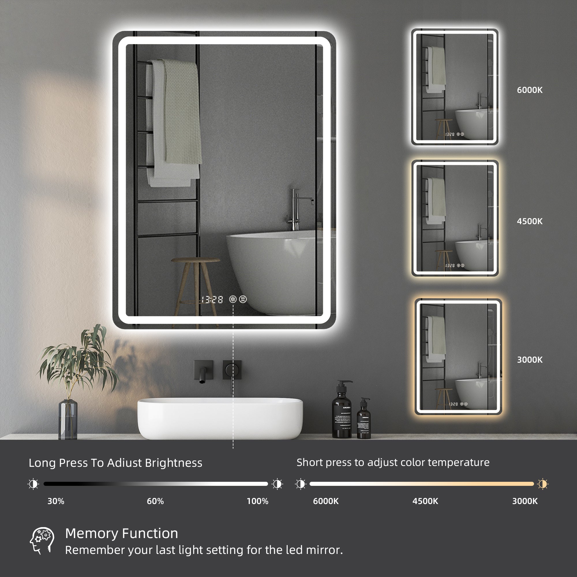 Hawkrown Rectangular  Smart Mirror 01