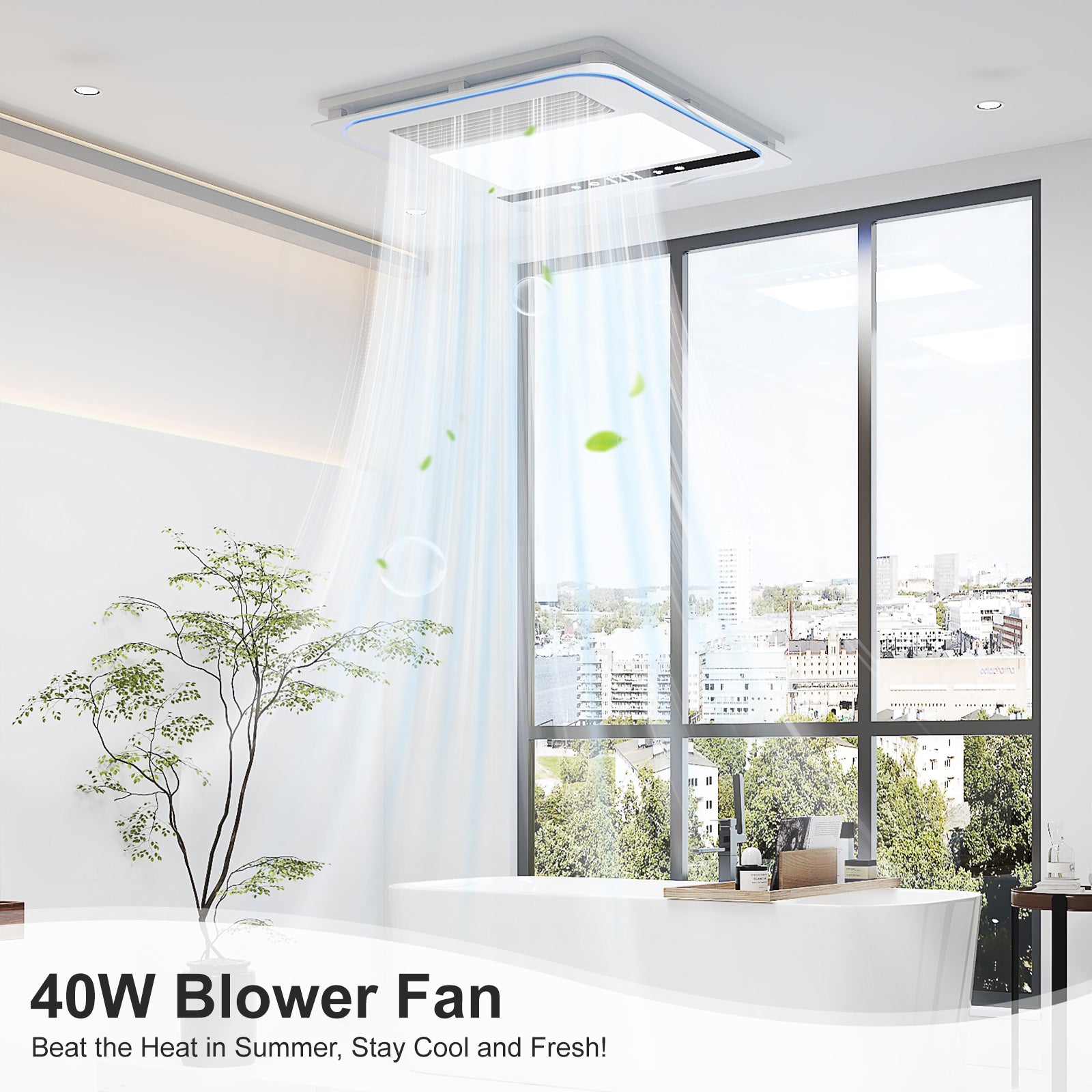 Hawkrown 4 in 1 Bathroom Exhaust Fan with Light