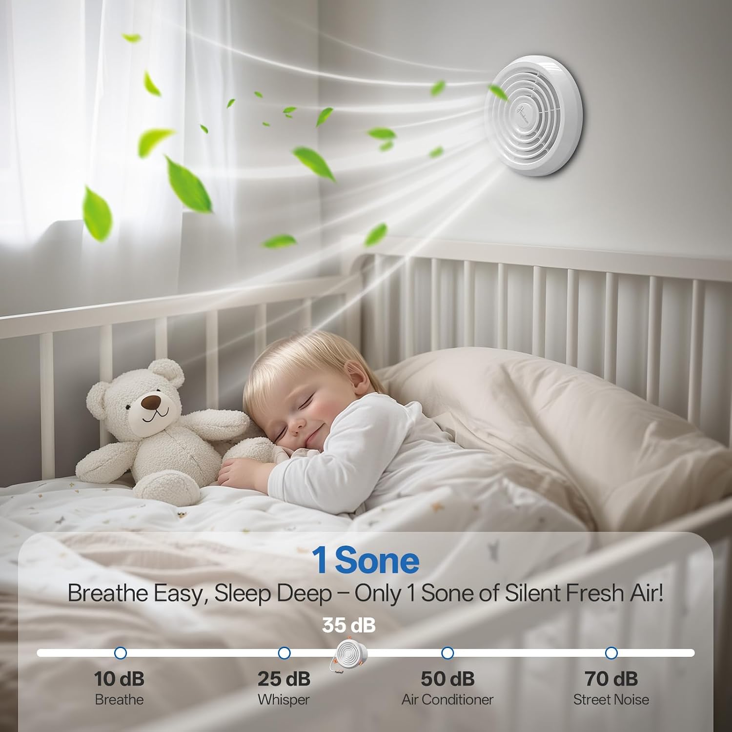 Hawkrown 4inch Exhaust Fan, 110 CFM Wall Mounted Vent Fan, 1.0 Sone Quiet, Windows Exhaust Fan, Ventilation Fan for Bathroom, Basement, Mobile Home
