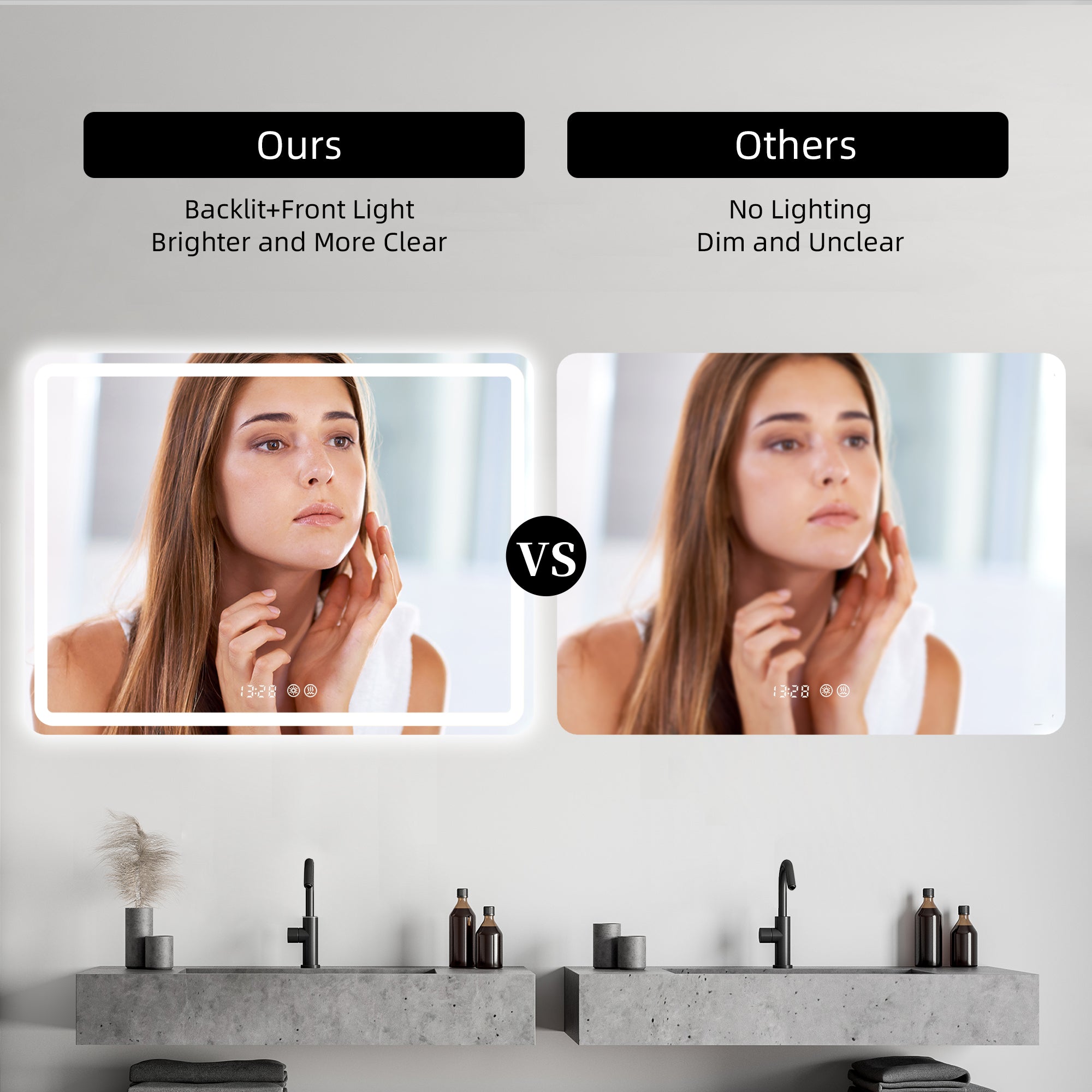 Hawkrown Rectangular Smart Mirror 02