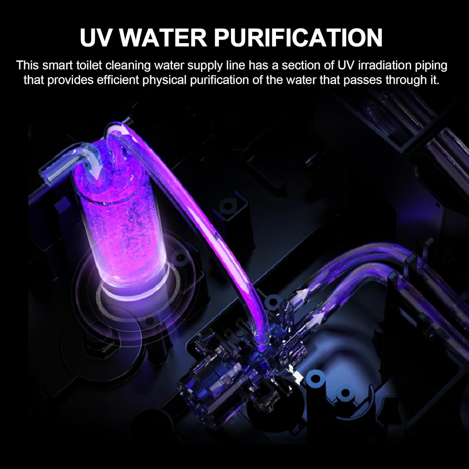 Smart Bidet Toilet, Auto Open/Close Lid, Auto Flush, Built in Tank with Boost Pump, 1000 Gram MaP Flushing Score, Elongated Heated Seat, UV Purified Water Wash and Cleaning Foam Dispenser